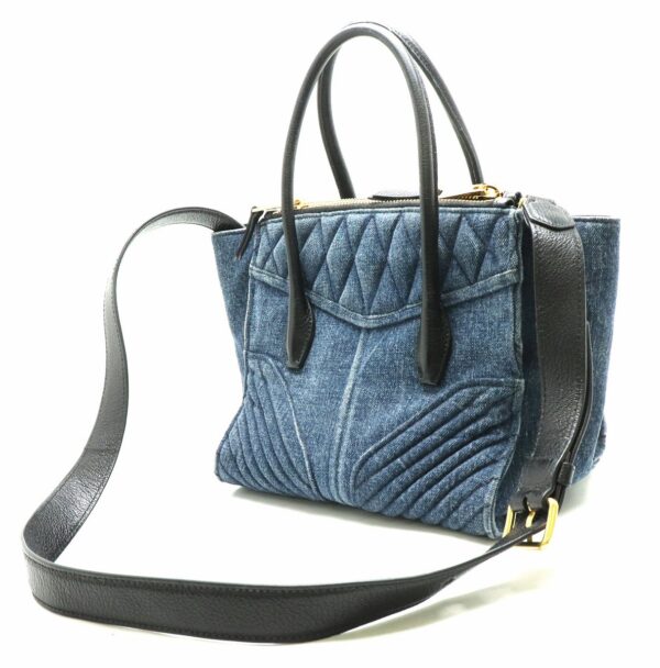 31831555 1 Miu Miu Denim Biker 2way Bag Denim Blue Black