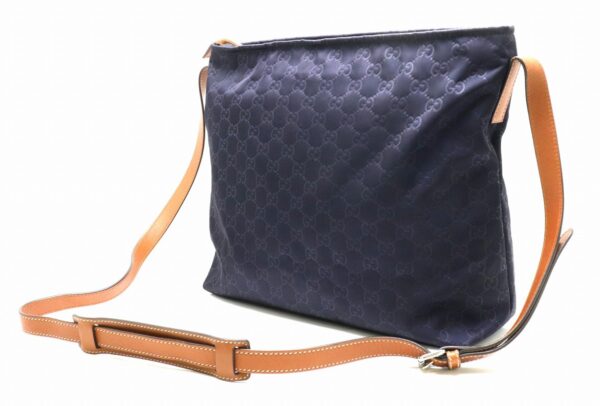 31831583 1 Gucci GG Nylon Satin Nylon Shoulder Bag Navy