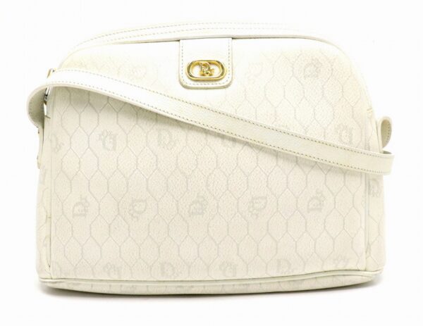 31831855 Christian Dior Logo Shoulder Bag Leather White