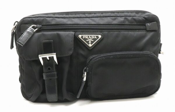 31831869 Prada Shoulder Bag Body Bag Nylon Black