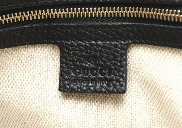 31831992 8 Gucci Soho Logo Leather Chain Shoulder Bag Black