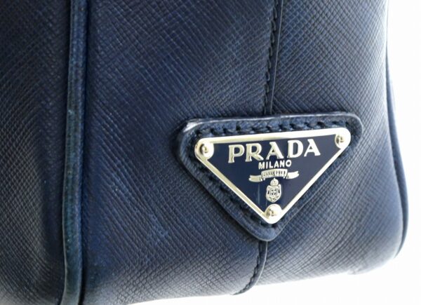 31831993 8 Prada Briefcase Document Bag Saffiano Leather Blue Blue