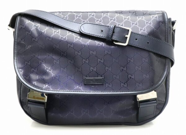 31831994 Gucci GG Implement Leather Shoulder Bag Blue