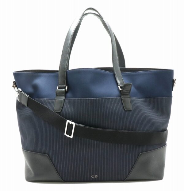 31840753 Christian Dior Dior Homme Tote Bag 2WAY Leather Black Navy