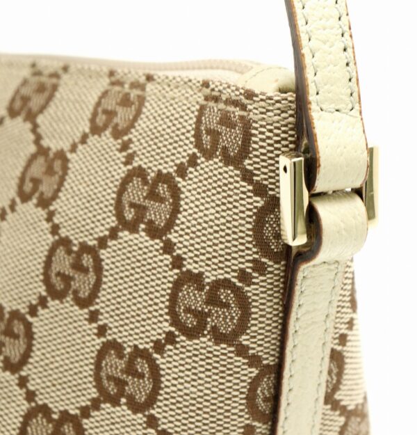 31840840 6 Gucci GG Leather Accessory Pouch Khaki