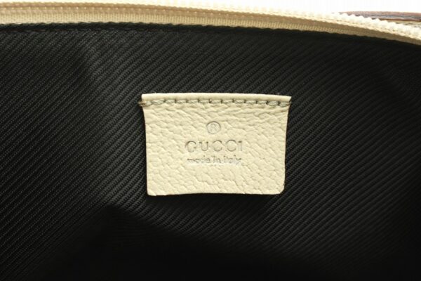 31840840 8 Gucci GG Leather Accessory Pouch Khaki