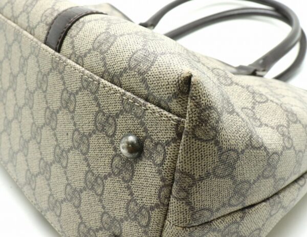 31841014 2 Gucci GG Supreme GG Plus Leather Tote Bag Khaki