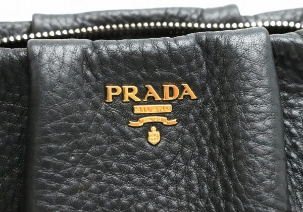 31841519 8 Prada Clutch Bag Gathered Leather Black