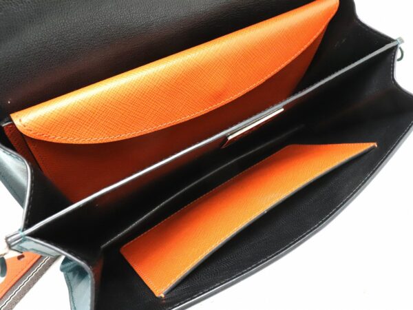 31841760 4 Prada Shoulder Bag 2WAY Clutch Leather Orange Green