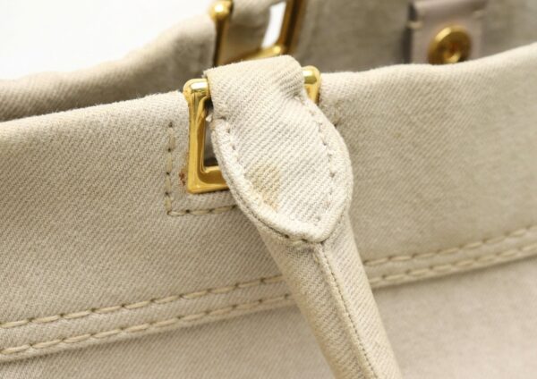 31841791 6 Prada Tote Bag 2WAY Denim Canvas Beige