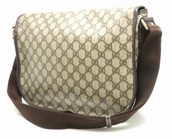 31841826 1 Gucci GG Plus GG Supreme Leather Shoulder Bag Khaki