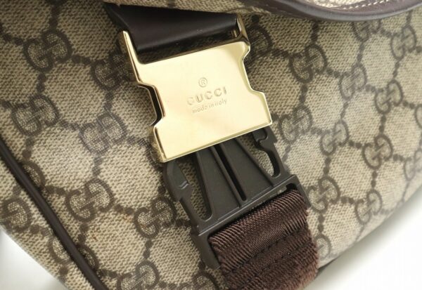 31841826 5 Gucci GG Plus GG Supreme Leather Shoulder Bag Khaki