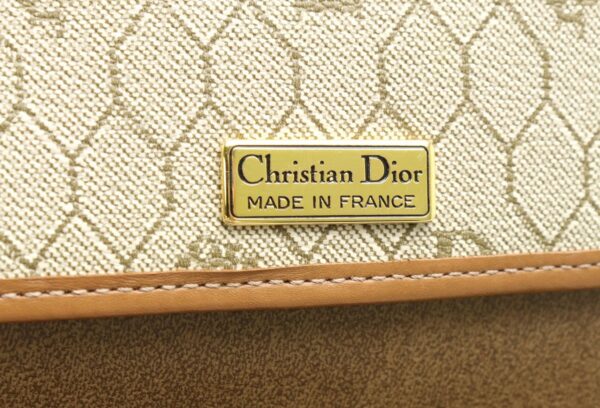 31841859 7 Christian Dior Logo Shoulder Bag Leather Light Greige Brown