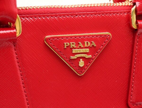 31850466 8 Prada Promenade Handbag 2WAY Crossbody Enamel Leather Red