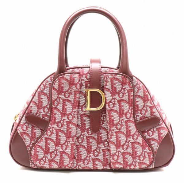 31850719 Christian Dior Trotter Handbag Leather Red Wine