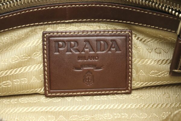 31850890 8 Prada Shoulder Bag Crossbody Canvas Leather Khaki Brown