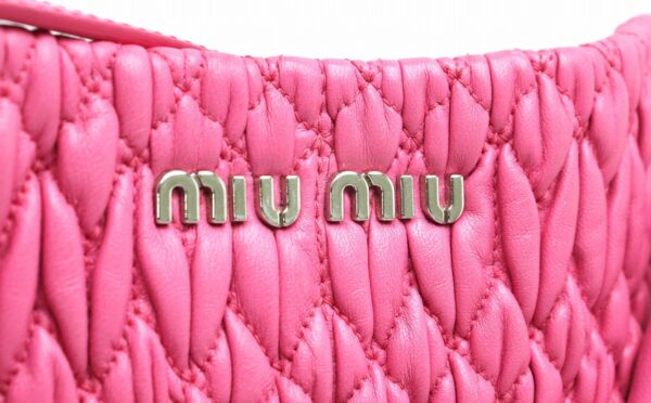 31850927 8 Miu Miu Nappa Crystal 2way Bag Leather Pink