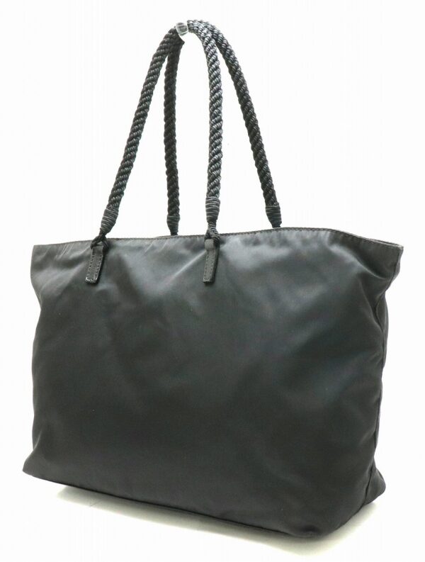 31850928 1 Prada Tote Bag Shoulder Tote Nylon Leather Rope Handle Black