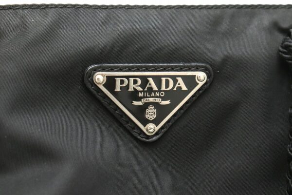 31850928 7 Prada Tote Bag Shoulder Tote Nylon Leather Rope Handle Black