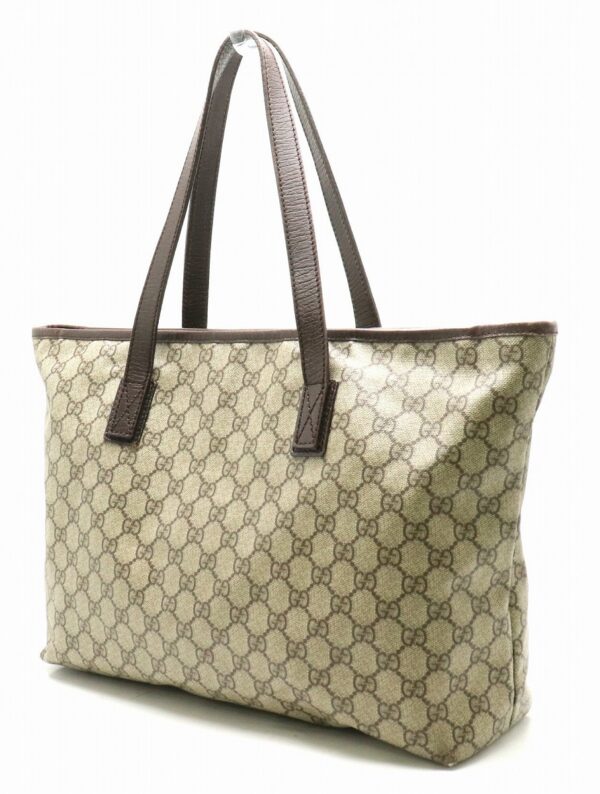 31850948 1 Gucci GG Plus GG Supreme Leather Tote Bag Khaki