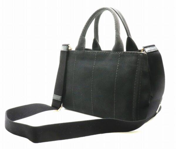 31850963 1 Prada Canapa Tote Bag 2WAY Canvas Leather Black