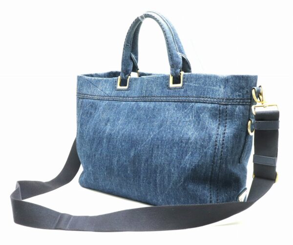 31851632 1 Prada Canapa Tote Bag 2WAY Denim Canvas Gray