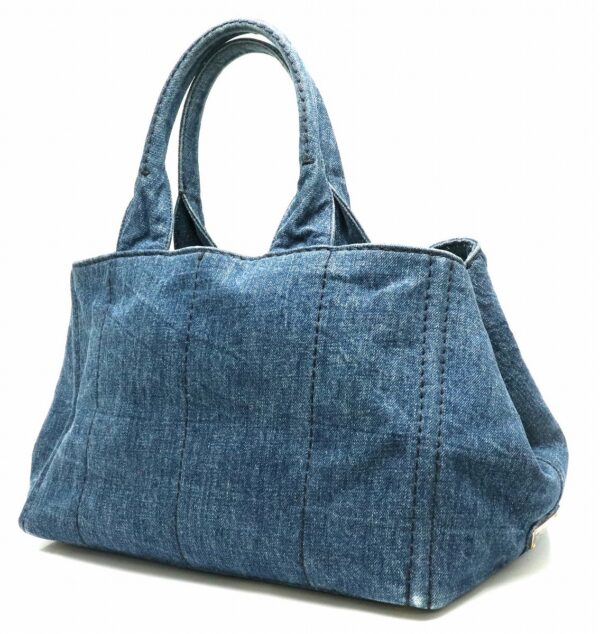 31860465 1 Prada Canapa Tote Bag Denim Canvas Blue