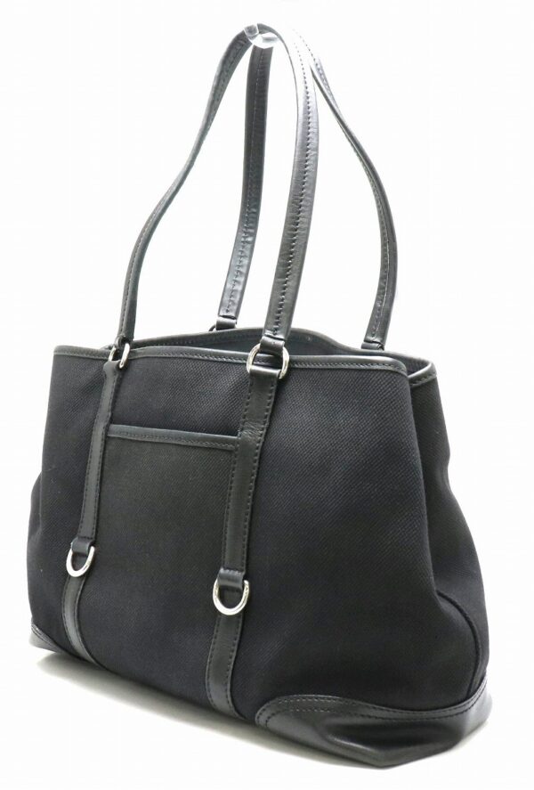 31860752 1 Prada Tote Bag Shoulder Tote Canvas Leather Black