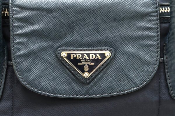 31861267 7 Prada Handbag 2WAY Nylon Leather Navy