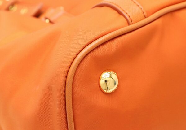 31861442 3 Prada Tote Bag Shoulder Tote Nylon Leather Orange