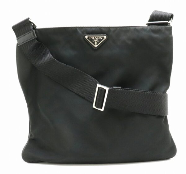 31861556 Prada Shoulder Bag Crossbody Nylon Leather Black