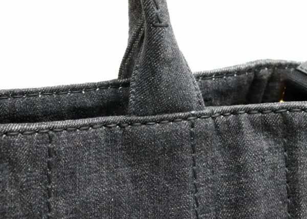 31871061 6 Prada Canapa Tote Bag 2WAY Denim Canvas Black