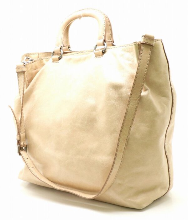 31871300 1 Prada Handbag 2WAY Shoulder Leather Beige