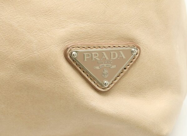 31871300 8 Prada Handbag 2WAY Shoulder Leather Beige