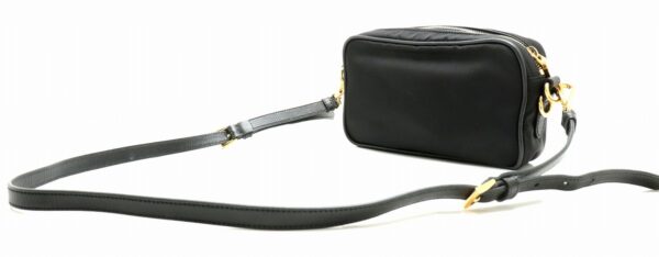 31881179 1 Prada Shoulder Bag Diagonal Nylon Leather Black