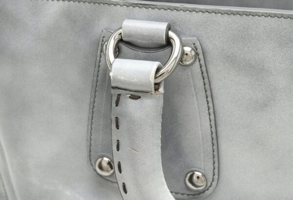 31881378 5 Prada Tote Bag 2WAY Leather Gray