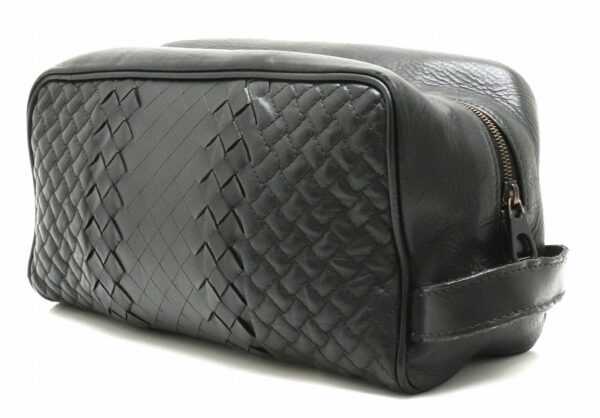 31881711 1 Bottega Veneta Intrecciato Clutch Bag Shoulder Bag Leather Calf Black