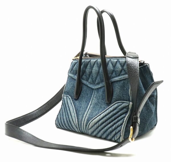 31881727 1 Miu Miu Denim Biker 2way Bag Denim Blue Black