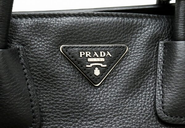 31890410 8 Prada Vitello Phenix Tote Bag 2WAY Leather Black