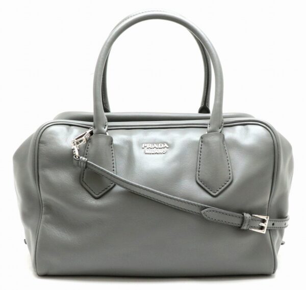 31891386 Prada Handbag 2WAY Leather Gray