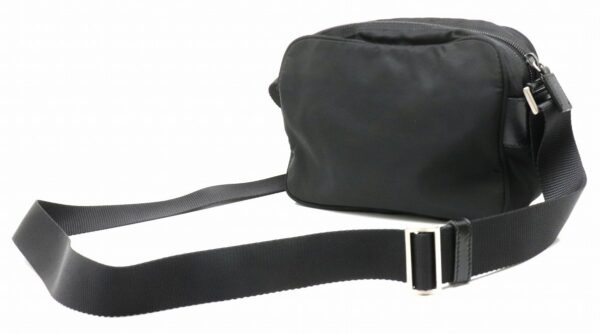 31891468 1 Prada Shoulder Bag Diagonal Nylon Leather Black