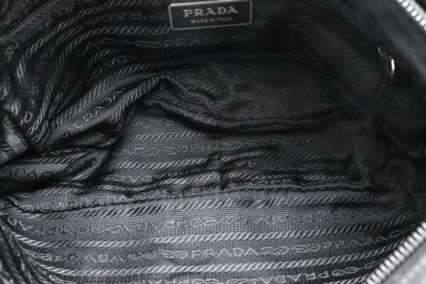 31891468 4 Prada Shoulder Bag Diagonal Nylon Leather Black