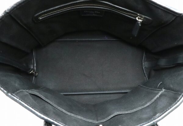 31900765 4 Christian Dior Lady Dior Panarea Handbag Nylon Leather Black