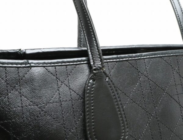 31900765 6 Christian Dior Lady Dior Panarea Handbag Nylon Leather Black