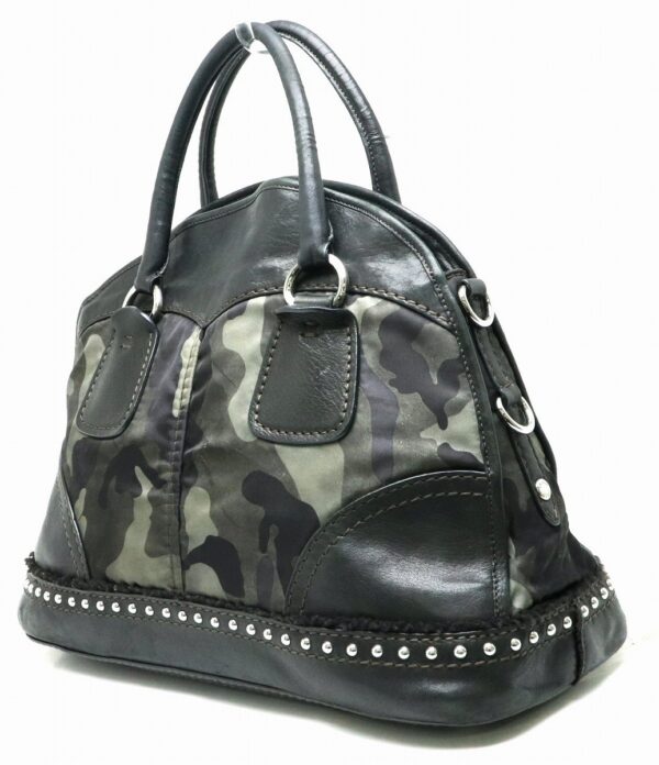 31901721 1 Prada Bag Camouflage Studs Nylon Leather Black