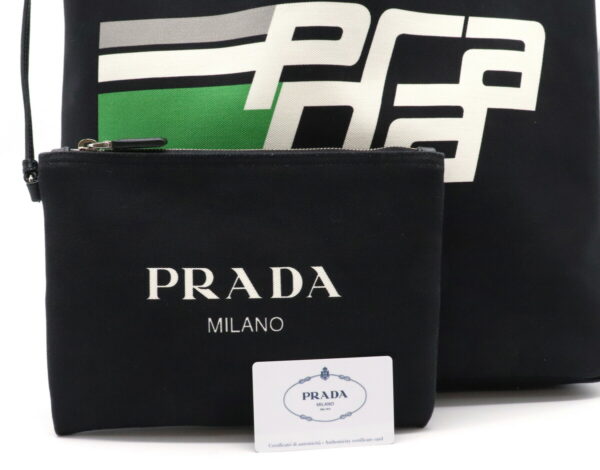 31910772 8 Prada Tote Bag Shoulder Tote Printed Canvas Black