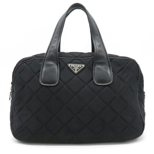 31911144 Prada Handbag Tote Bag Quilted Leather Black