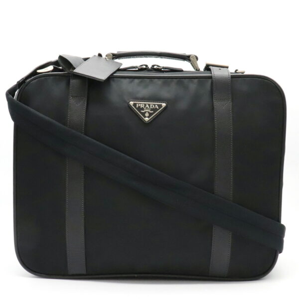 31911218 Prada Business Bag Briefcase 2WAY Crossbody Nylon Black