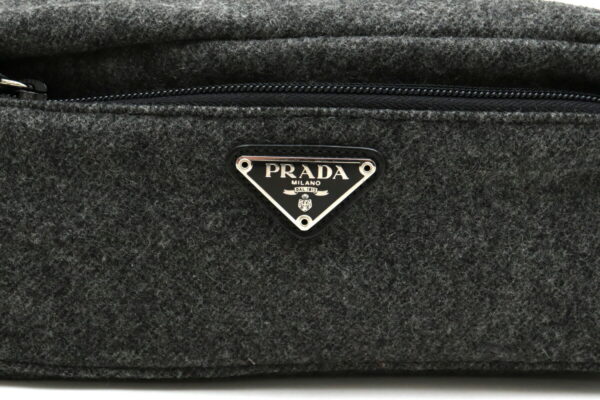 31911243 5 Prada Pouch Multi Pouch Wool Leather Gray