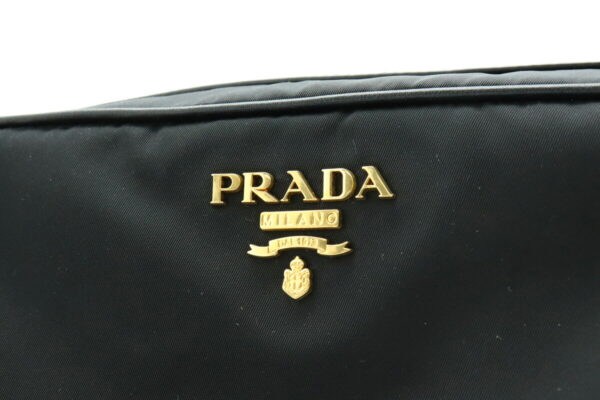 31911674 7 Prada Jacquard Shoulder Bag Crossbody Nylon Leather Black